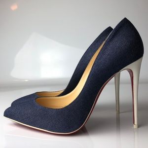 Christian Louboutin Pigalle Follies Denim 38.5